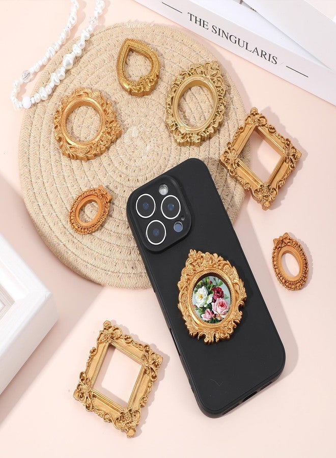 سكويشي مجموعة إطارات صور صغيرة مرنة مكونة من 14 قطعة، إطارات صور عتيقة، إطارات صغيرة من الراتنج لتزيين المنزل، مشاريع يدوية، زينة حفلات، دعائم تصوير، عرض مجوهرات، تعليق على الحائط - Image 2